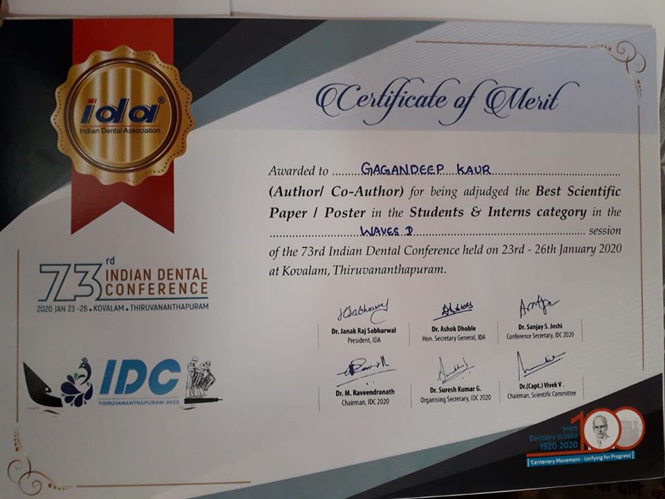 ITSEduGroup's tweet photo. "#Congratulations_Gagandeep_Kaur (B.D.S Final Year Student, #ITS_Dental_College_Ghaziabad) for winning "#BestPaperPresentation" Award in Student Category at #73rd_Indian_Dental_Conference held in #Thiruvananthapuram on 23-26 January 2020"
More info: https://t.co/Nli2sHqC3m
#BDS https://t.co/MGoIIMcHDb