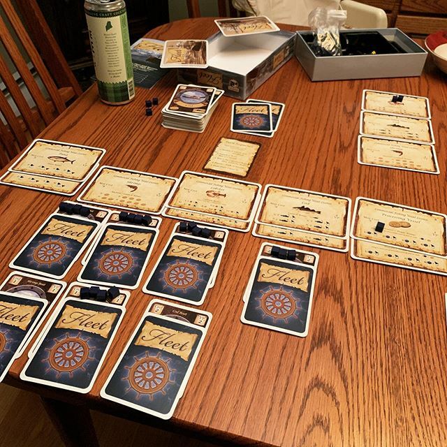eraelan's tweet photo. Picked up a cheap copy of #fleet from @eaglegryphon last week and have been trying out a couple #solo variants. The one I found is pretty good, quite challenging, and I’ve enjoyed each play.  Looking forward to busting this out with some other folk. Who … https://t.co/hh64FFjFDb https://t.co/Gj2fkII0Df