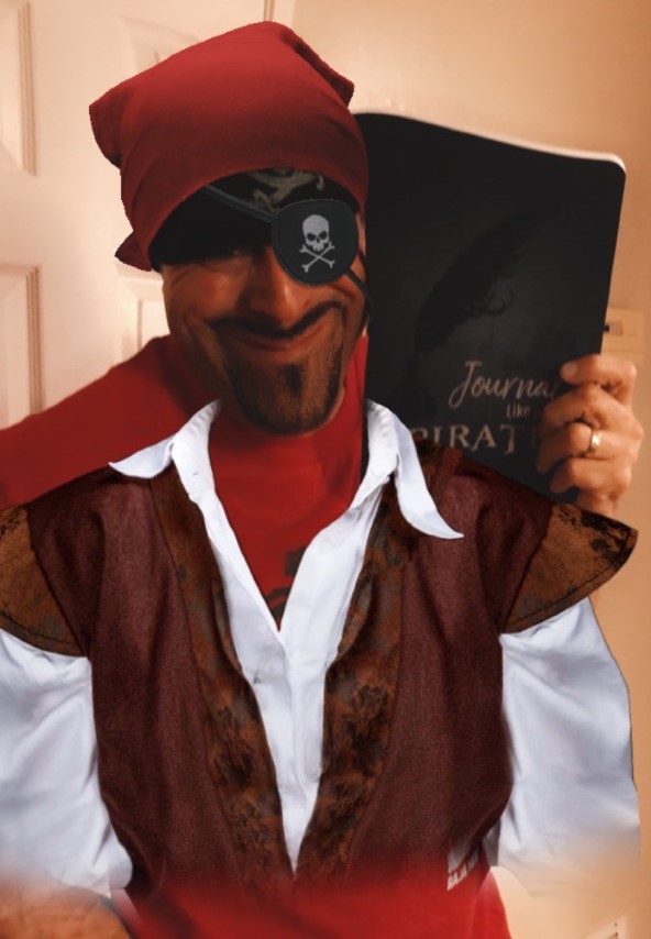 ResiliencyGuy's tweet image. When you get home from work, a little tired, and you find and open up your #JournalLAP from @burgessdave and you also find out that you will be presenting at #DBCpirateCon in June 2020, you transform immediately with some significant #pirate #swagger #Pirateon for #DBCPirateCON
