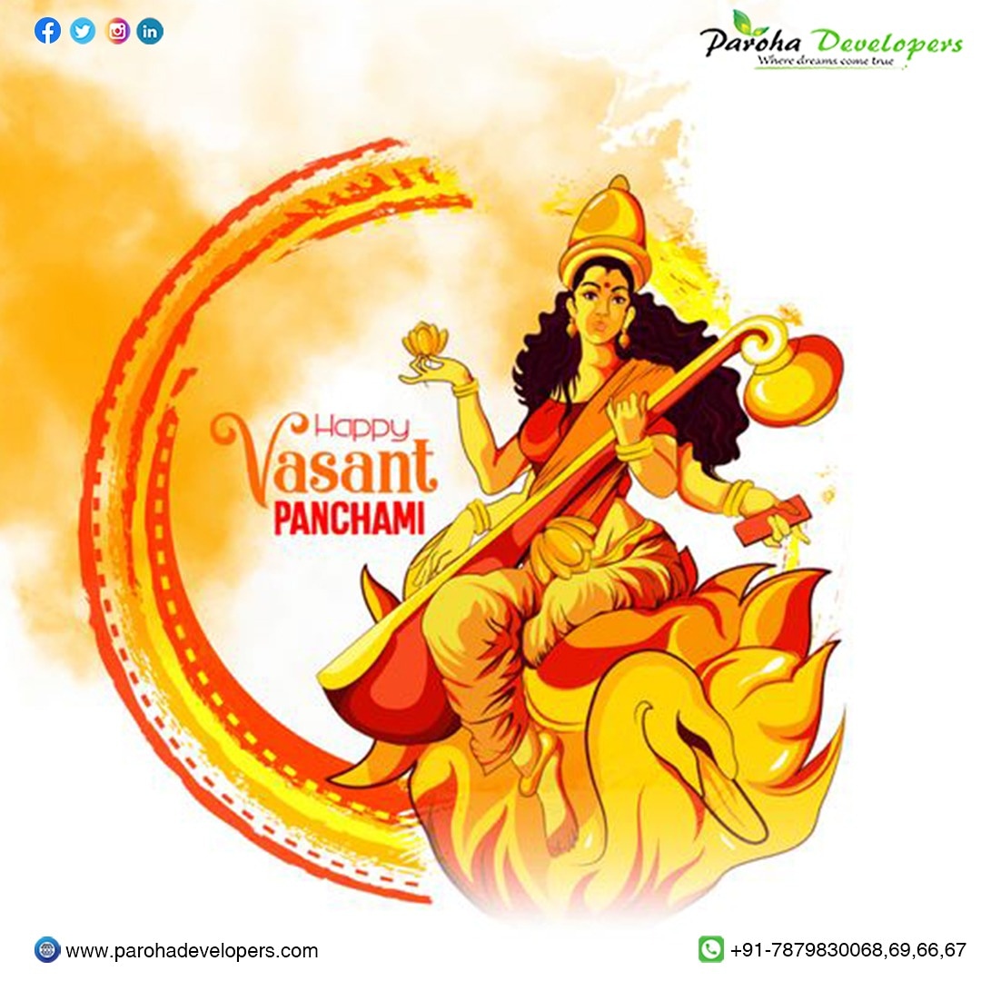ParohaD's tweet image. #ParohaDevelopers wishes you all vibrancy and warmth of color yellow light up your life with joy, gaiety, and happiness.
Happy Vasant Panchami!