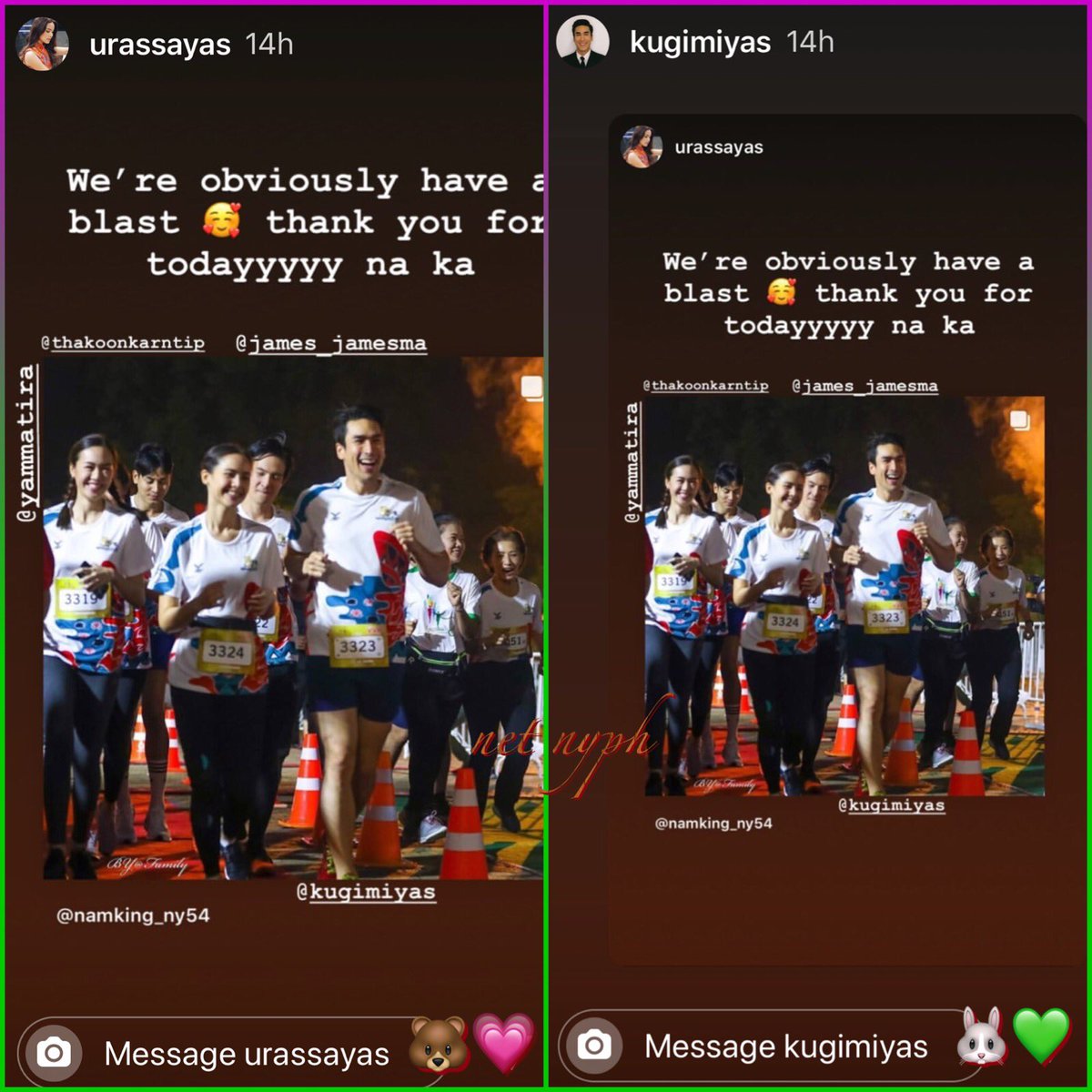 NyphNet's tweet photo. LoveLove Love NadechYaya 😘😍🥰🤗 #InfinityRun #InfinityLove #Ch3TH #50YearsCh3TH #N&YFCs #NYFCs #Ch350thAnniversary #NYForever 💗💚 #NadechYaya 🐻🐰#UbonRatchathani 🇹🇭🇹🇭 from NY IGS ❤️❤️ https://t.co/mADQNiYCpo