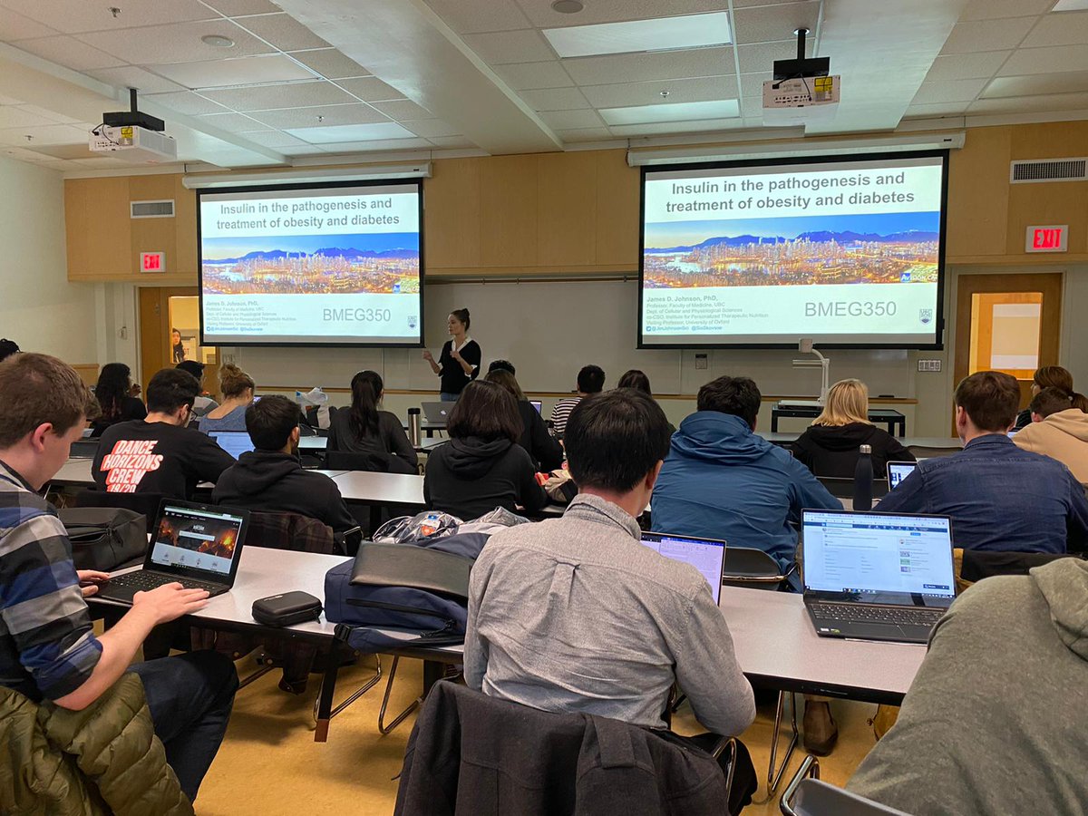 SisSkovsoe's tweet photo. While @JimJohnsonSci is at the #KSislet conference, I was given the honour to teach one of his biomedical engineering lectures today 🤓 #diabetes #betacells #insulin #autocrineinsulinsignaling #feedbacksystem @UBCmedicine @ubcappscience @ubclifesciences #seniorpdflife https://t.co/x75wS9AlUT