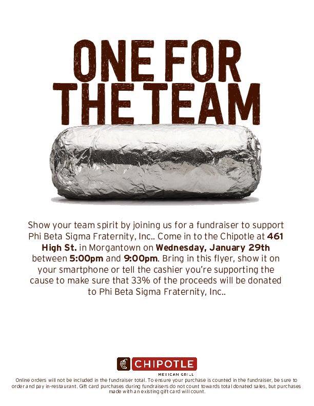 Y’all gunna eat chipotle anyways so might as well eat it tomorrow from 5pm - 9pm to support <a href="/wvusigmas/">The Black Panther Chapter</a> 

Show them this flier 💪🏾
