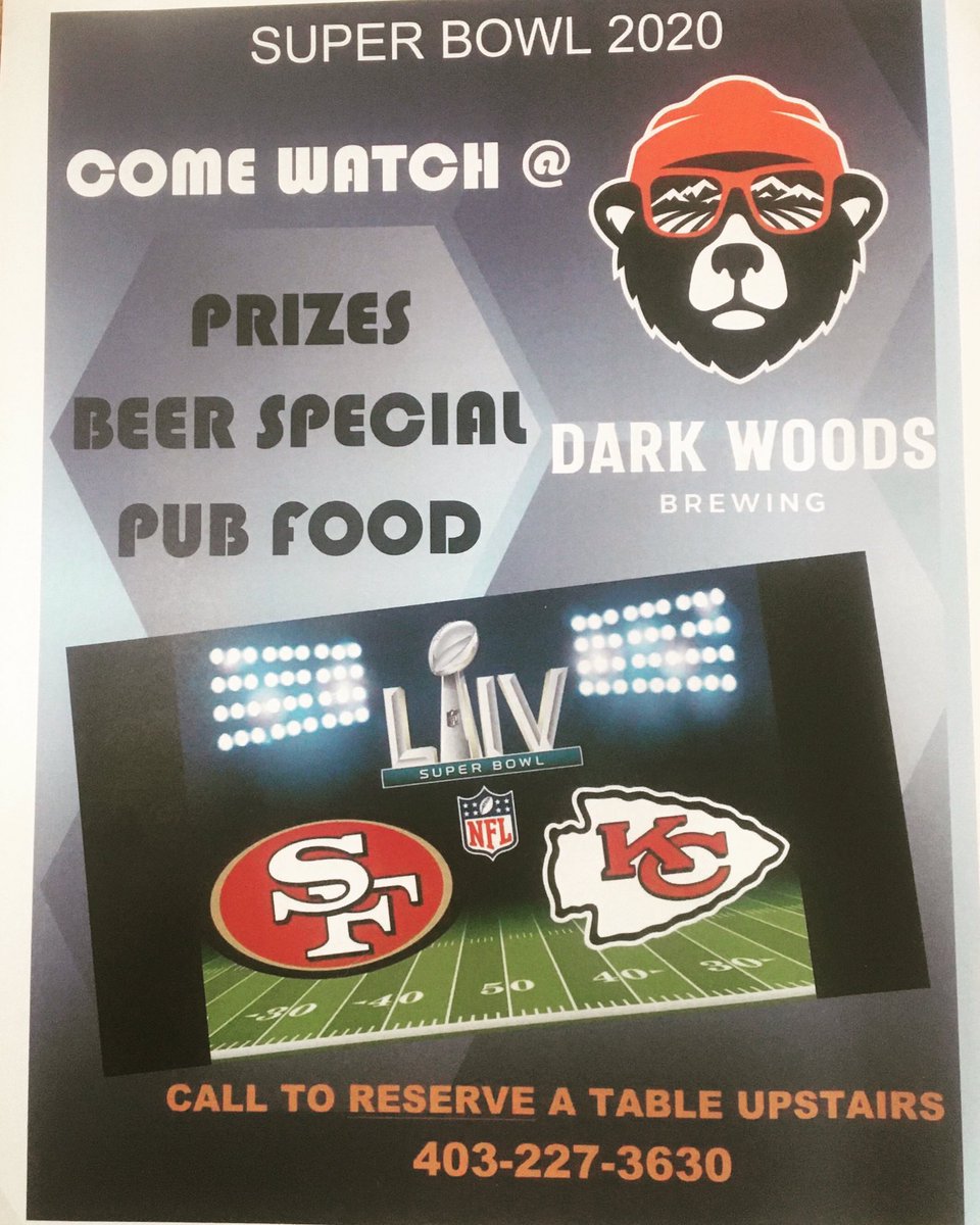 Come watch the Super Bowl this Sunday with us. Enjoy your favorite beer, with a few different appetizers. Even win yourself some Dark Woods prizes. #superbowl #craftbeerspecials #neverrunfromabeer
