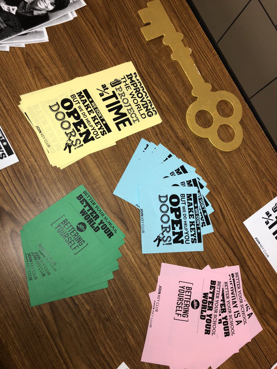 Key Club table at 8th grade night!