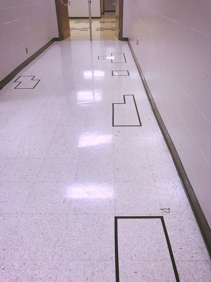 ajcathers's tweet photo. Math on the floor made me happy this morning walking down the third grade hall ❤️❤️ @rwswildcats #mathmakesmehappy https://t.co/wf6QcMeduD