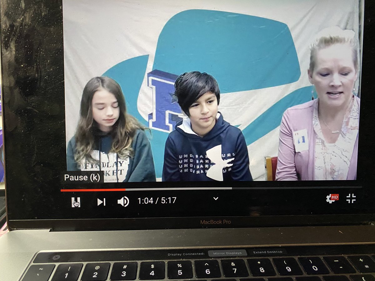 Look!!! It’s #pack members on the morning announcements with @motomom312 ! Love that 5th grade kiddos are helping run the show...check out our YouTube channel for daily updates!! @Patton_Pioneers @Massad_Class @patton5thbush @OrensteinClass @KelleysCampers