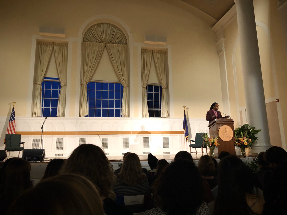 karynvogel's tweet photo. "The most sophisticated racist idea is that America is post-racial." An incredibly powerful talk by Dr. Ibram X. Kendi tonight. @uvmvermont @DrIbram #mlklecture @AutumnBangoura @sueamccormack https://t.co/MGB3BHZsLx