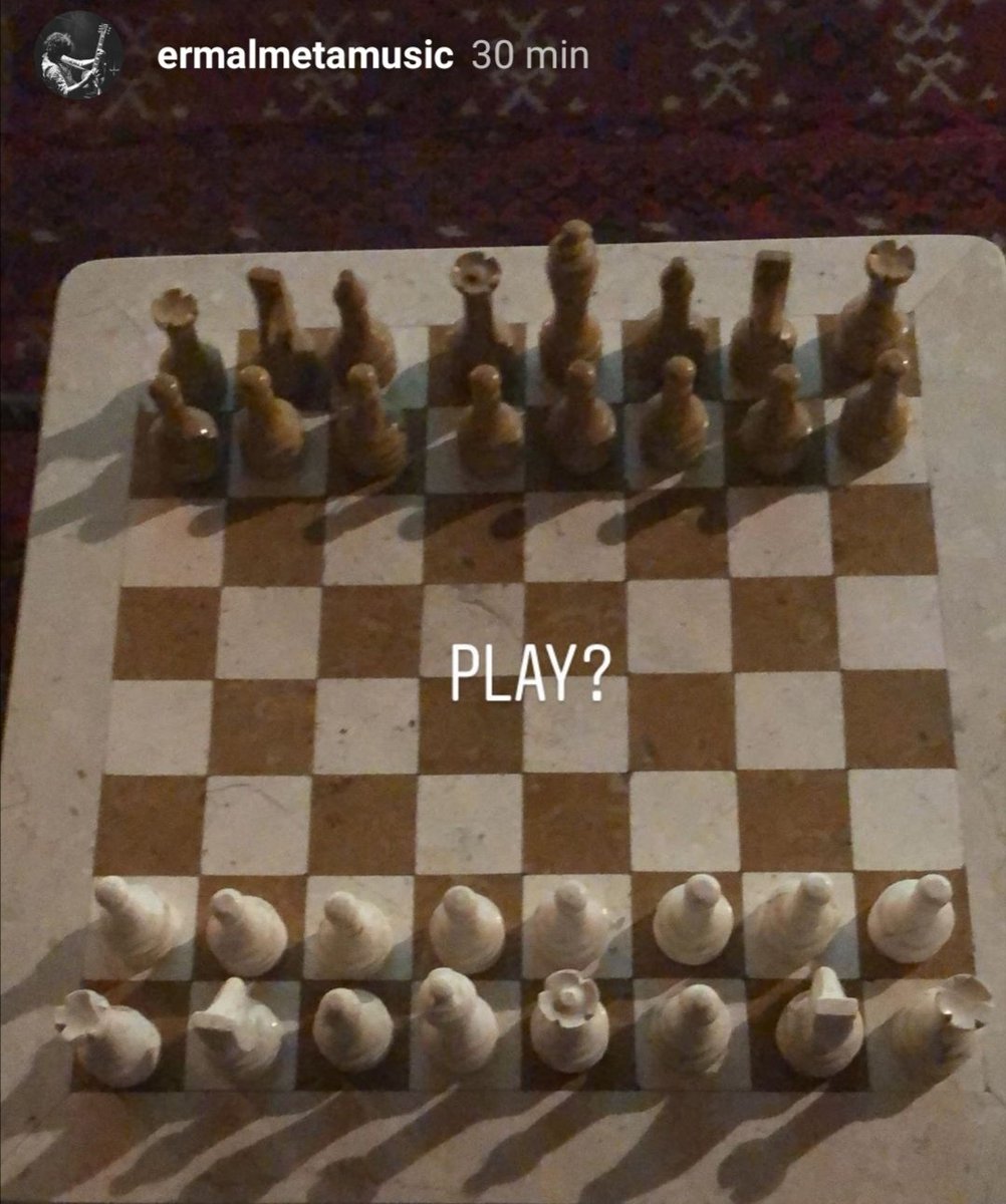 famedalupi's tweet photo. #Play 
da igstories di Ermal Meta 
#Checkmate  😏😎🐺 https://t.co/JzKGxPV6F5