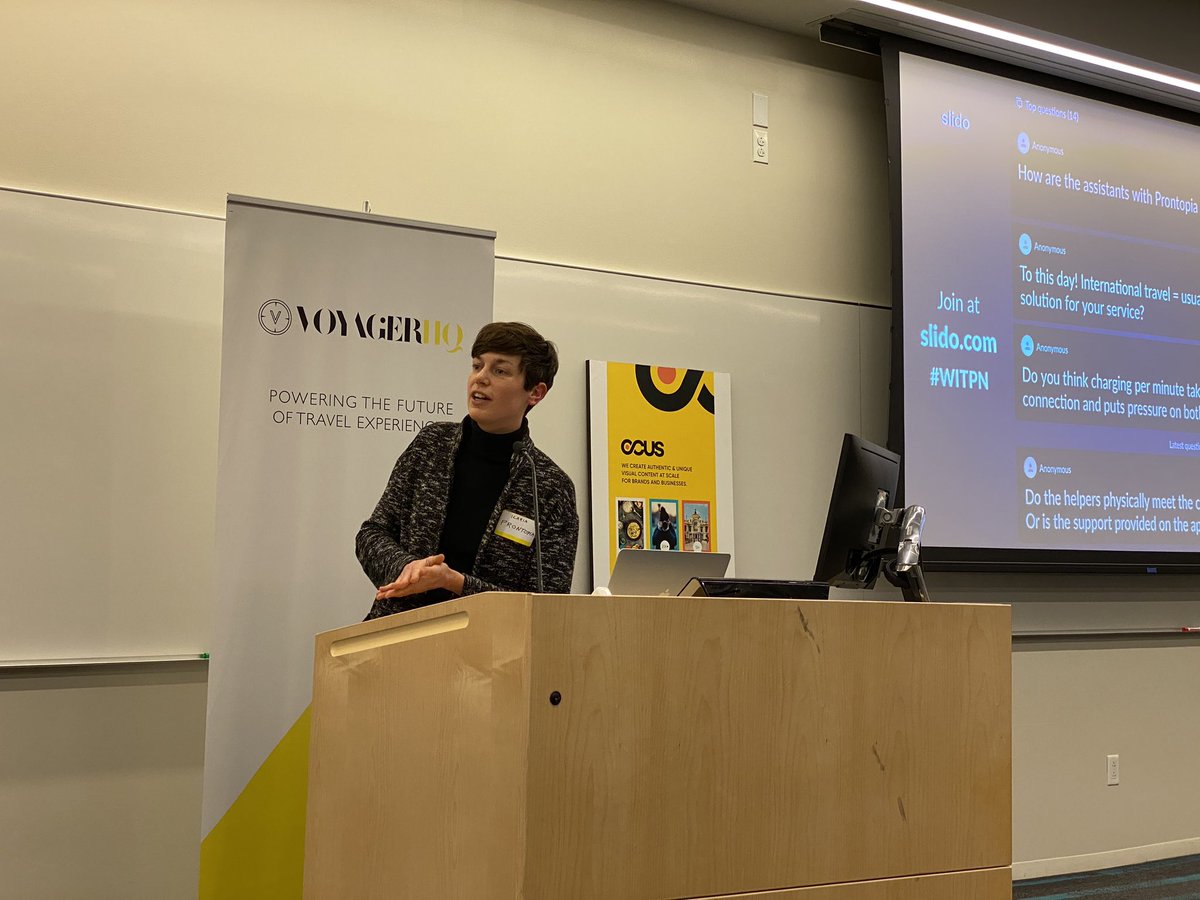 davidaKaplan's tweet image. .@BethATaylor20 asks @goprontopia on how it’s partnering up with booking &amp;amp; concierge svcs. Prontopia exec: We currently partner w/hosts &amp;amp; travel agencies that are not hotel related.  #WITPN @VoyagerHQ