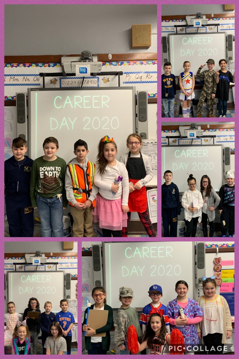 SCSMsMeagher's tweet photo. Class 2-2 Career Day today at school. @stclaresi  #CatholicSchoolsWeek https://t.co/rA6h5zL1xJ