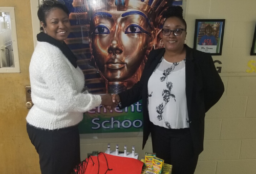 Big shout out to Rosetta Johnson-Griggs from H&amp;R Block, Austin Peay Highway, for donating school supplies to our wonderful scholars! Thanks for "Making Our Block Better."