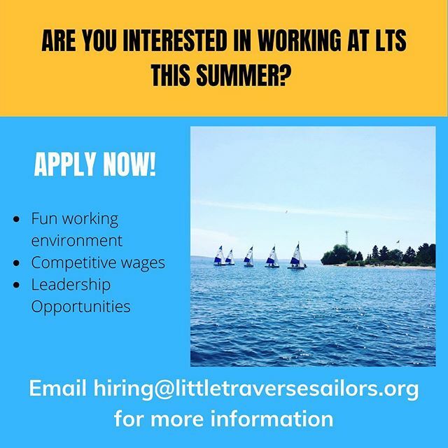 LTS_Sailing's tweet photo. Are you looking for a great summer job? If so, apply to work at LTS! For more information and to access the application, please contact hiring@littletraversesailors.org https://t.co/JTPW7oYZ1P https://t.co/2f8RXXVM23