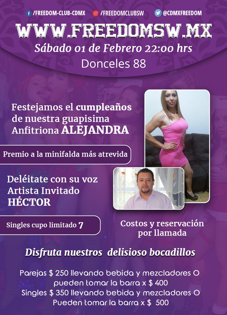 CdmxFreedom's tweet photo. Te esperamos en EL MEJOR CLUB SWINGER de la CdMx. Estamos seguros que te vas a divertir en cada uno de nuestros eventos 😈
Y mucho mas; Estamos ubicados cerca del metro Zócalo.
🚈Metro Zócalo 🇲🇽
☎ 55 9596 5956 https://t.co/6JIGZBygqU