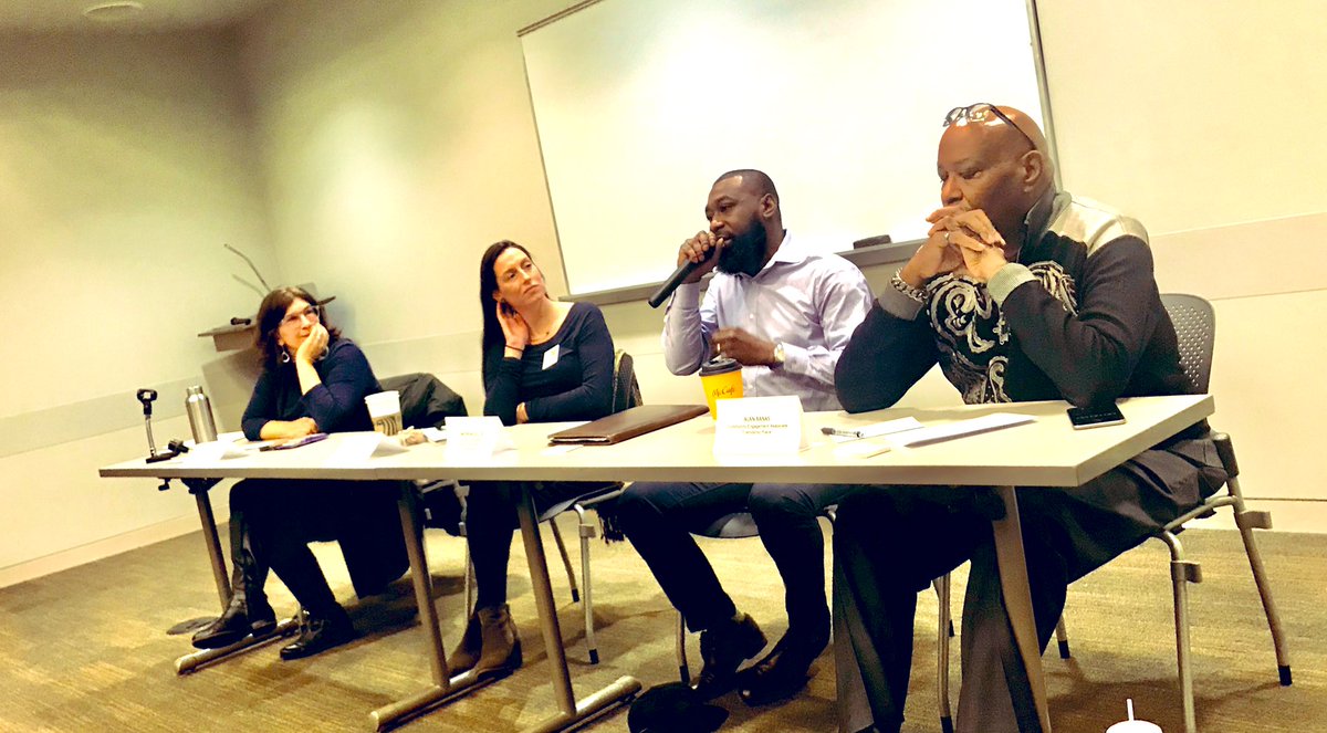 ricebilldc's tweet photo. SRO for @Tenleytown_DC meeting on homelessness, w panel: Jean Badalamenti, @dcpl services mgr, Lara Pukatch, @miriamskitchen &amp; Antwan Gillis &amp; Alan Banks, both of @FriendshipPlace. @TenleyFriends #TenleyLibrary @DCHumanServ https://t.co/cvqmF6ybP9