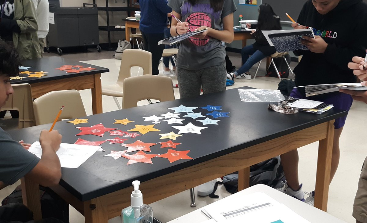 McGowenSci's tweet photo. Students making observations and discovering patterns before we dive into the HR Diagram. #mrjhmavs #mrjhscience https://t.co/Q0xhg9CXL9