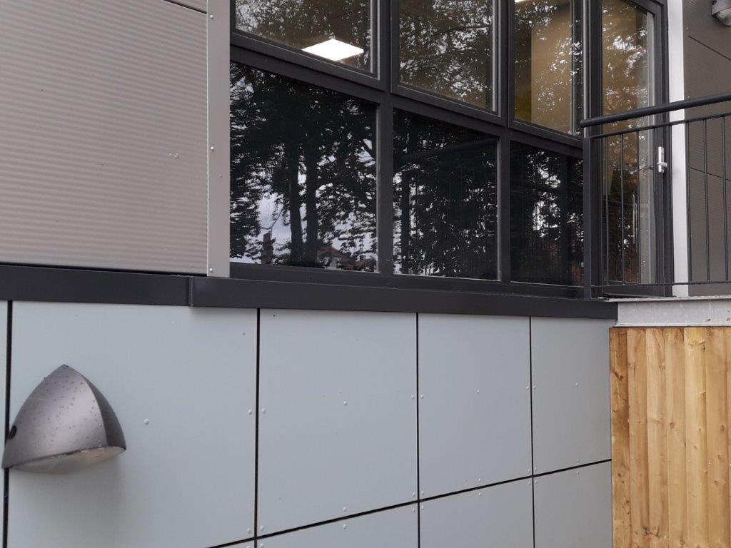 DonkinGroup's tweet photo. Another great example of how smaller projects are a key part of our business, some re-furbishment &amp; re-modelling works to an educational facility in York, scope consisted of PPC flashing replacement to an existing walkway, rainscreen cladding system install &amp; PPC door surrounds. https://t.co/KPgT5JZYyx