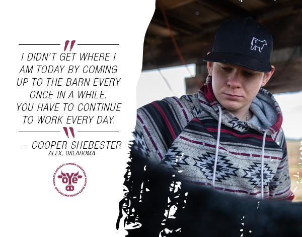 OKYouthExpo's tweet photo. You have to continue to work every day — Cooper Shebester #TheGreatestShow

Tune in tomorrow night at 7 PM CST on Facebook to see the rest of Cooper's story! https://t.co/m4Qa6e80SC