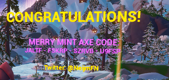 Scenearr's tweet photo. This Is how you get a Free Merry Minty Axe, Go To This House Open the door, and press E, And Then Turn Around #Fortnite #FortniteChapter2 #YouTube #mintycode #MintyCodesFREE https://t.co/fRWhuksY2j