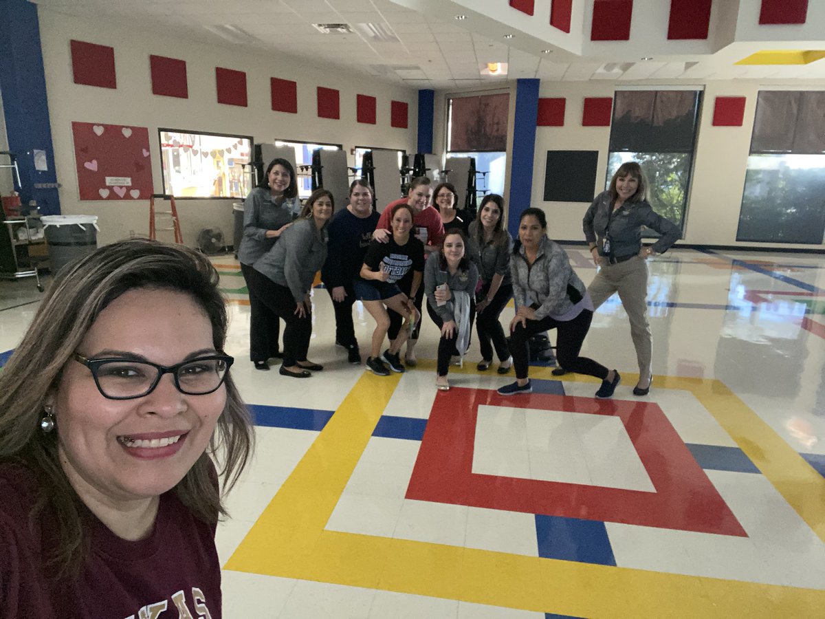 Encouraging our staff to stay healthy and fit. Zumba class led by one of my Paraprofessionals, Ms. Cantu. #kodiakproud @PSJAISD