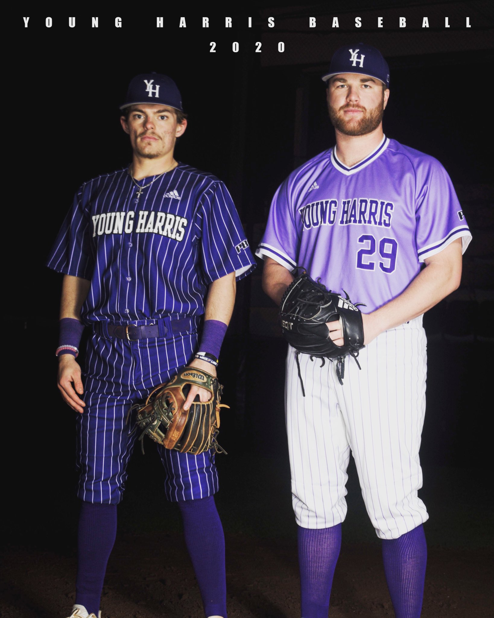 purple pinstripe baseball uniforms