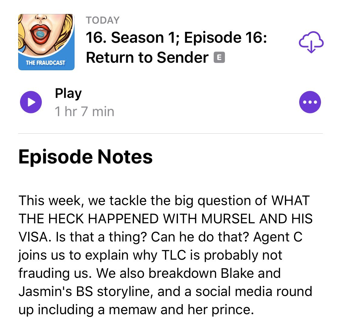 New episode! #90dayfiance #thefraudcast link in bio