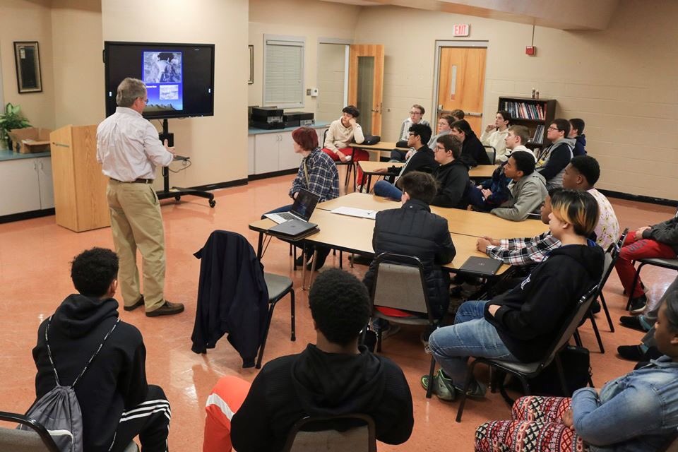 Mr. Craycraft spoke with students and shared a scholarship opportunity by the Kentucky Transportation Cabinet. 📚 Mr. Craycraft is a founding member of our foundation and part of the PHS class of 1973! 🎓 Thank you for this opportunity! #parispride
