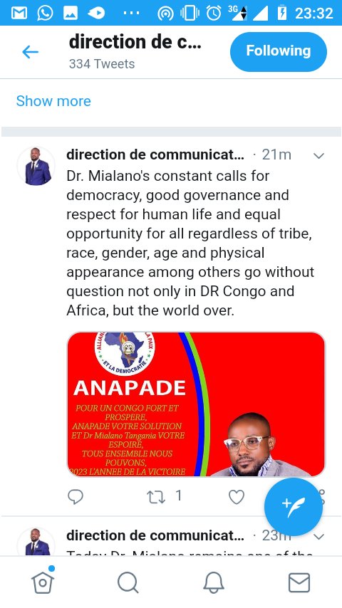 PAnapade's tweet photo. Mweshimiwa @drmialano1 amejulisha serekali ya mweshimiwa Rais @ntumbagrace4 @Presidence_RDC na wizara ya Afya (Min.Sante) kuwa makini na Virus ya Corona kuingiya inchini mwetu DRCONGO na kuwalinda wanaichi Wetu walioko Inchi Chine ili wasipatwe na Virus hivyo. https://t.co/lfVjuOJLFp