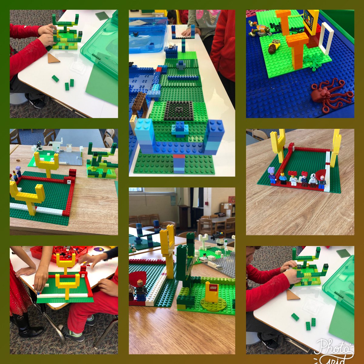 ateach0130's tweet photo. Are you READY for some football??? 🏈🏈Well, 1st grade was today! They created and built goal posts using Legos and made triangle footballs to score points! #SuperBowlLIV @PrincipalDaly @LEGO_Education #EdTechOB #SuperSteam https://t.co/PTFEpLaIau