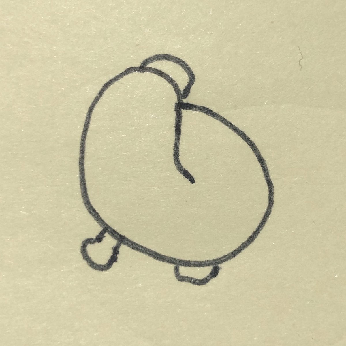 A simple line drawing of the previous photo.