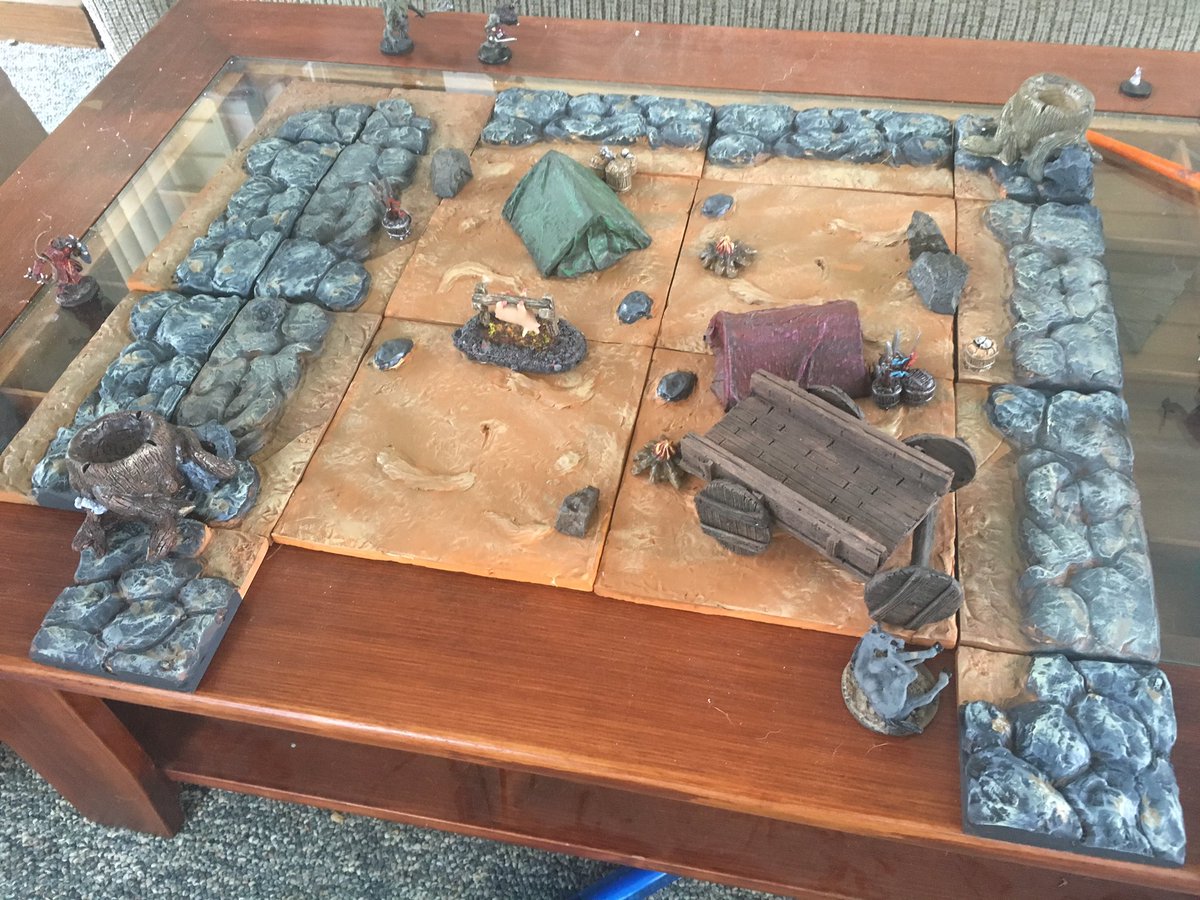 primordialpass1's tweet photo. Working new, much larger, terrain pcs. Trying out options with and without water effects for ocean and sand feelings. I feel the rocks bring this together.
#dungeonsanddragons #dnd #ttrpg #rpg #geek #miniature #terrain https://t.co/MCdK7oH45M