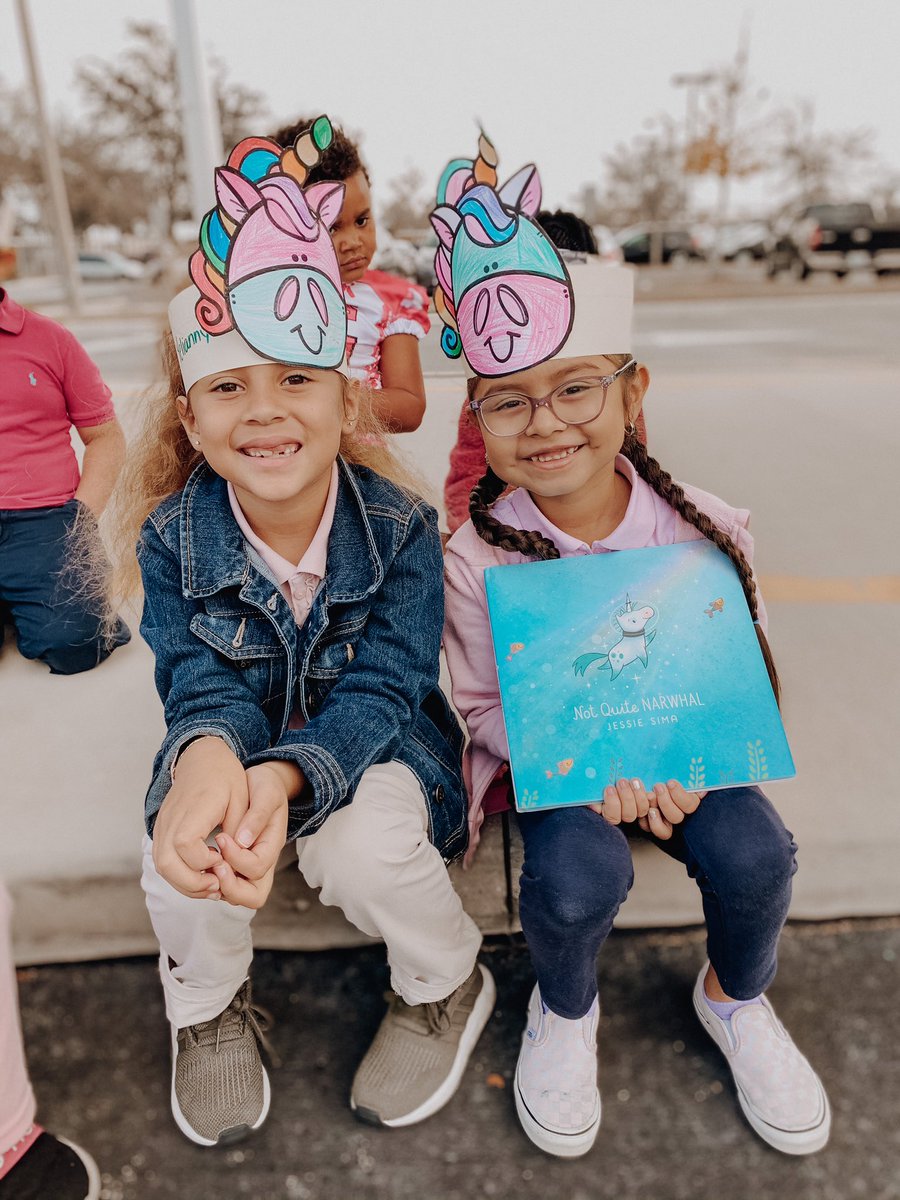 MsGsCuties's tweet photo. The cutest 🤩 we dressed up as Land Narwhals and Sea Unicorns from one of our favorite books for this mornings character parade! @MDE_Stars https://t.co/6dZpZ8BJXo