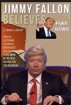 Norksy's tweet photo. Jimmy Fallon Believes Fake News #AddAWordRuinABook #JimmyFallon https://t.co/2VyTLPOz5a