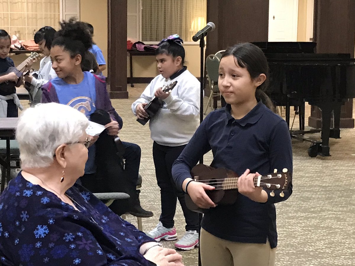 colvincougars's tweet photo. Ms. Agee and Mrs. Brabbs took their students and their ukulele’s to Georgetown today to perform for and teach our friends. 
#ColvinPRIDE😀
#WPSproud https://t.co/SdRZP3r2uL
