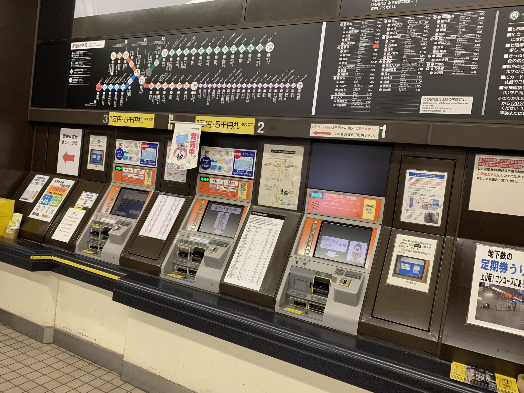 営団地下鉄 券売機用表示板