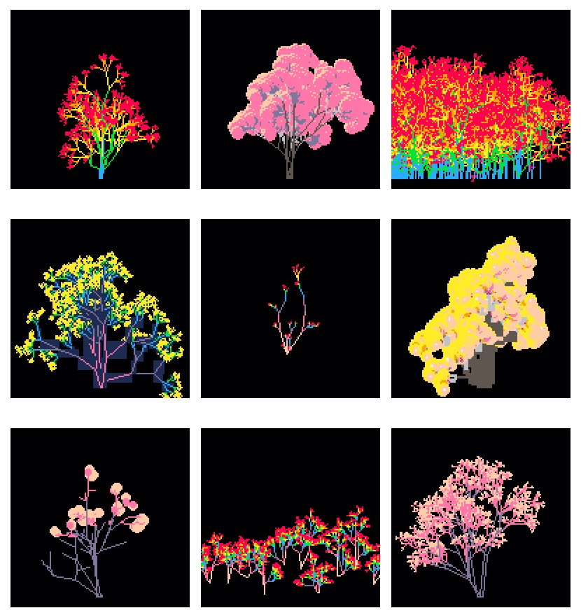 BombCycloneZine's tweet photo. Check out digital artist @mzxio's algorithm-generated Nufractree series and more in Bomb Cyclone's Winter 2020 issue, online now! https://t.co/3n6BkC5BQM https://t.co/BZ5y1t0iHt