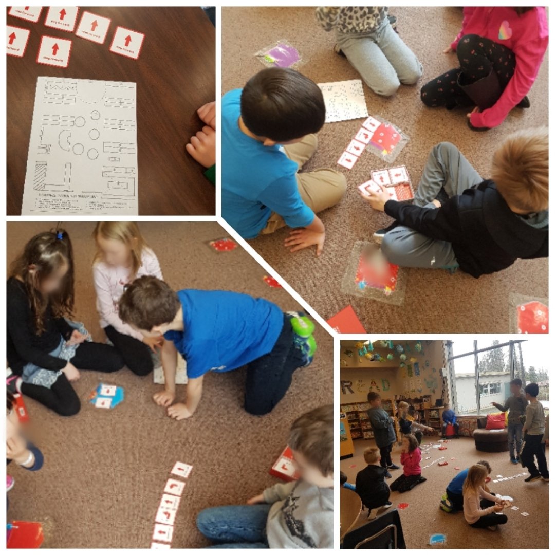 SilverdaleLib's tweet image. This week our primary students used @littlecodr to create code to move their teacher-librarian around the library! #unpluggedcoding #SpatialAwareness #directionality #mapping #Cooperation #engagedlearners