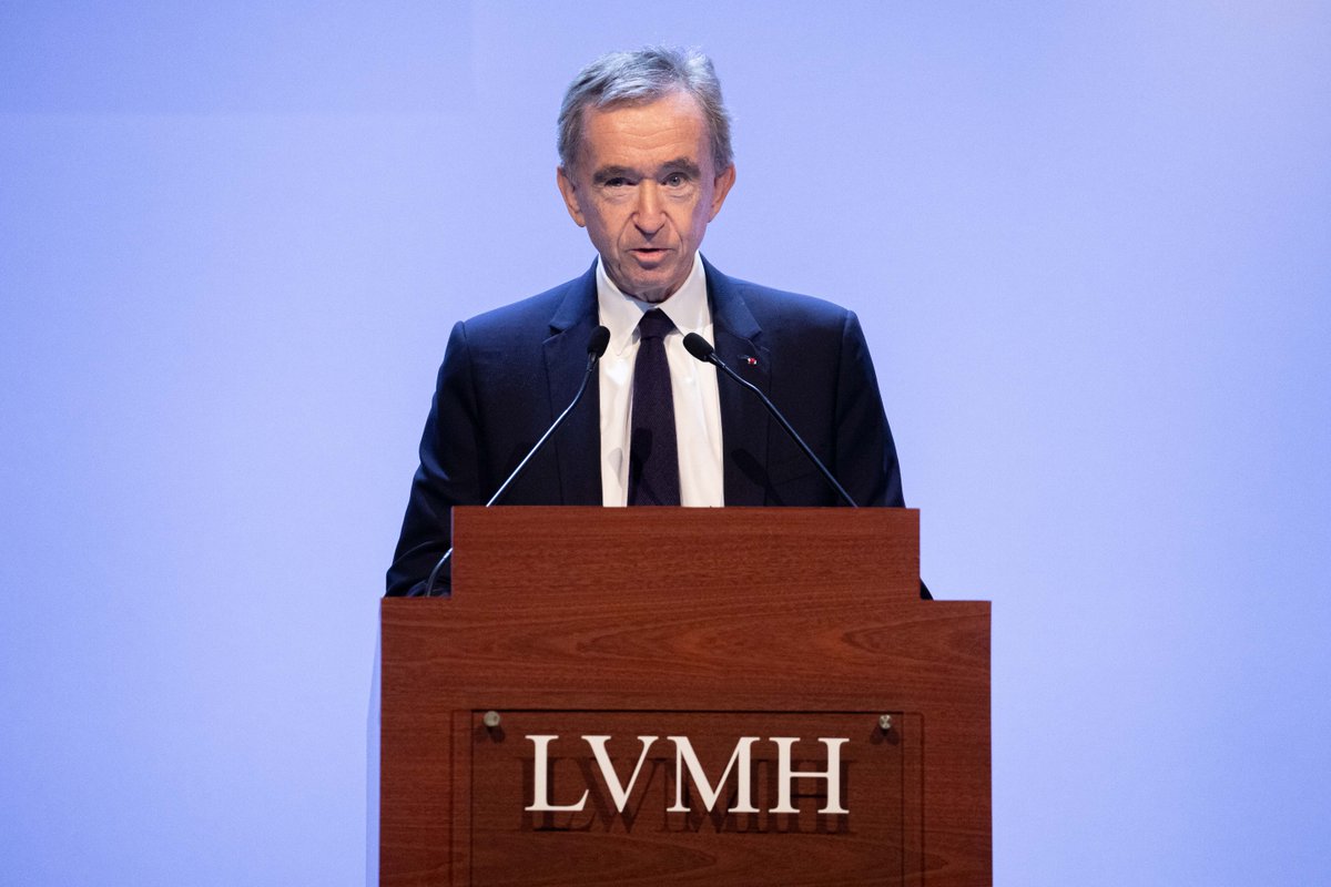 LVMH CEO Bernard Arnault at its 2019 results announcement