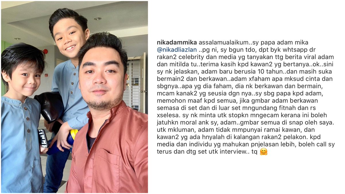 nik adam mika anak siapa