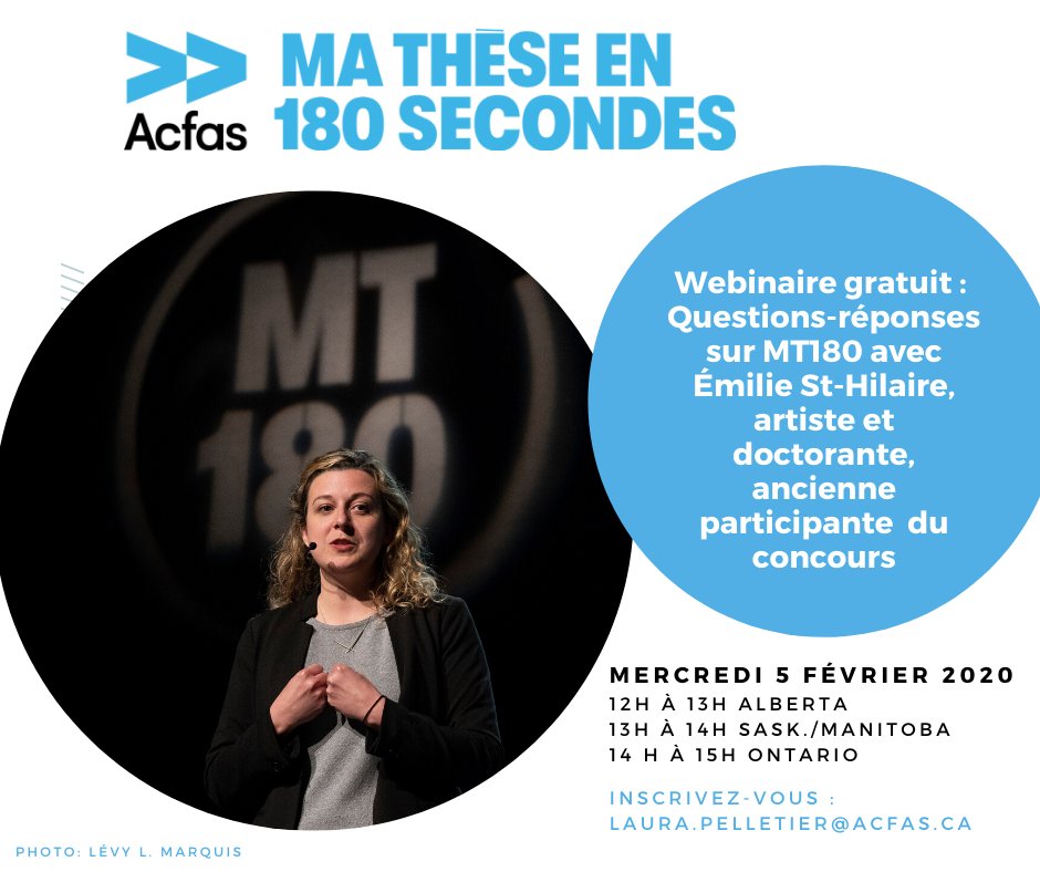 Vous connaissez des étudiant-e-s allumé-e-s ? Ou vous êtes curieux d'en savoir plus sur le concours ? Invitez-les à cette séance d'information de <a href="/esthilai/">Emilie St-Hilaire</a> sur le concours Ma thèse en 180 secondes, et joignez-vous à nous vous aussi! Finales 2020: Alberta, Manitoba, Sask., Sudbury