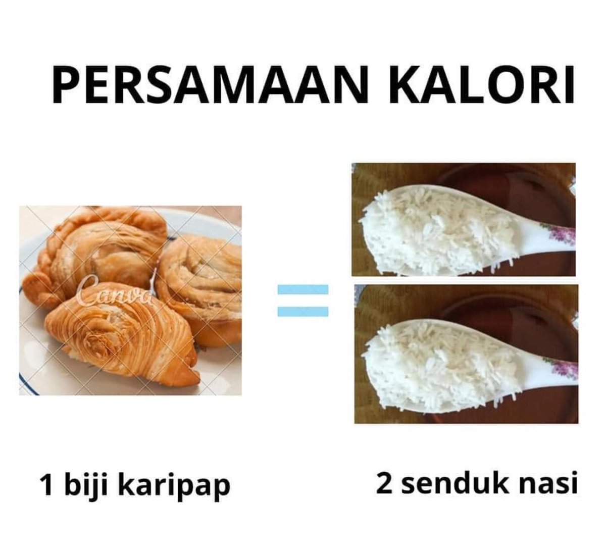 MalaysianFoods's tweet photo. Makan nasi sehari sekali.. tp kenapa makin gemok?

Kebanyakan ramai yang takut mkn nasi disebabkan nasi tu berat.. tp hakikatnya yg nampak 'ringan' tu la punca bdn makin kembang 😆 lps tahu benda ni, mesti fikir 10 kali sblm beli kan.. rasa rugi.. baik mkn nasi je. haahha https://t.co/sP3wxlyQXQ