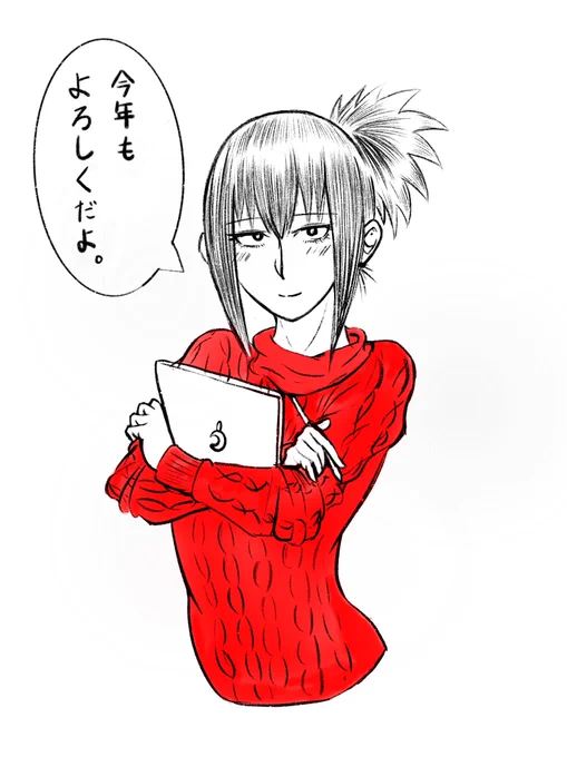 #画力ビフォーアフター 
2019年1月→2019年12月
デジタルならこんな感じです。 