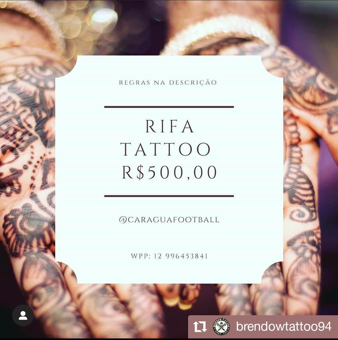 galera, seguinte estou vendendo uma rifa de uma tatto de R$500  por apenas R$5,00 cada número
esse dinheiro vai me ajudar a pagar a SPFL (campeonato estadual de futebol americano)
quem puder comprar e ajudar o amigo aqui a disputar o campeonato, vou agradecer demais! tmj da RT aí