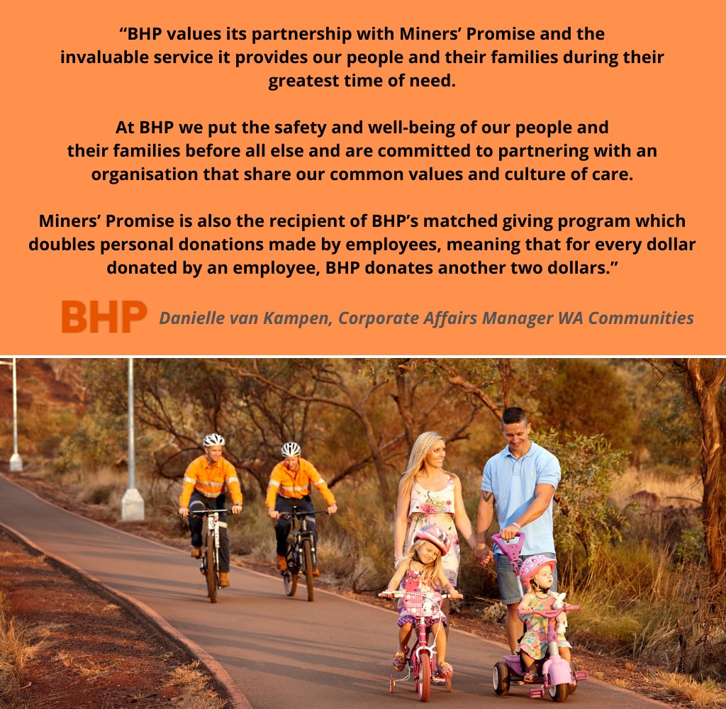 MinersPromise's tweet photo. #minerspromise #mining #resources #westernaustralia #support #membership #partnership #family @bhp https://t.co/uZLM5fSMwh