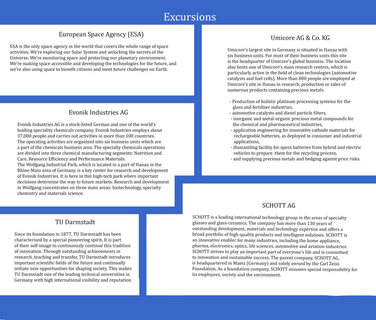 IndTech2020's tweet image. The following organisations will open their doors on 26/10/2020
@UmicoreGroup @TUDarmstadt @Evonik @SchottAG 

#IndTech2020 #EU_H2020 #AdvancedMaterials #Innovation #HorizonEurope #Industry40