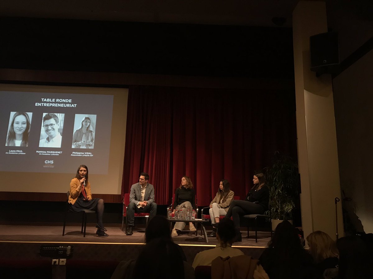 Margot_Plateau's tweet photo. Ce matin, table ronde sur l’entrepreneuriat pour cette 10e conférence de la Marketing Week ! 
W/Laura Paul co-fondatrice de @Platan_Paris, Matthieu Marquenet co-fondateur de @Kombo_Co &amp; @Philippinevidal responsable IDF de @PepiteFrance.
#marketingweek #marketing #Entrepreneuriat https://t.co/GGAYA7nTtb