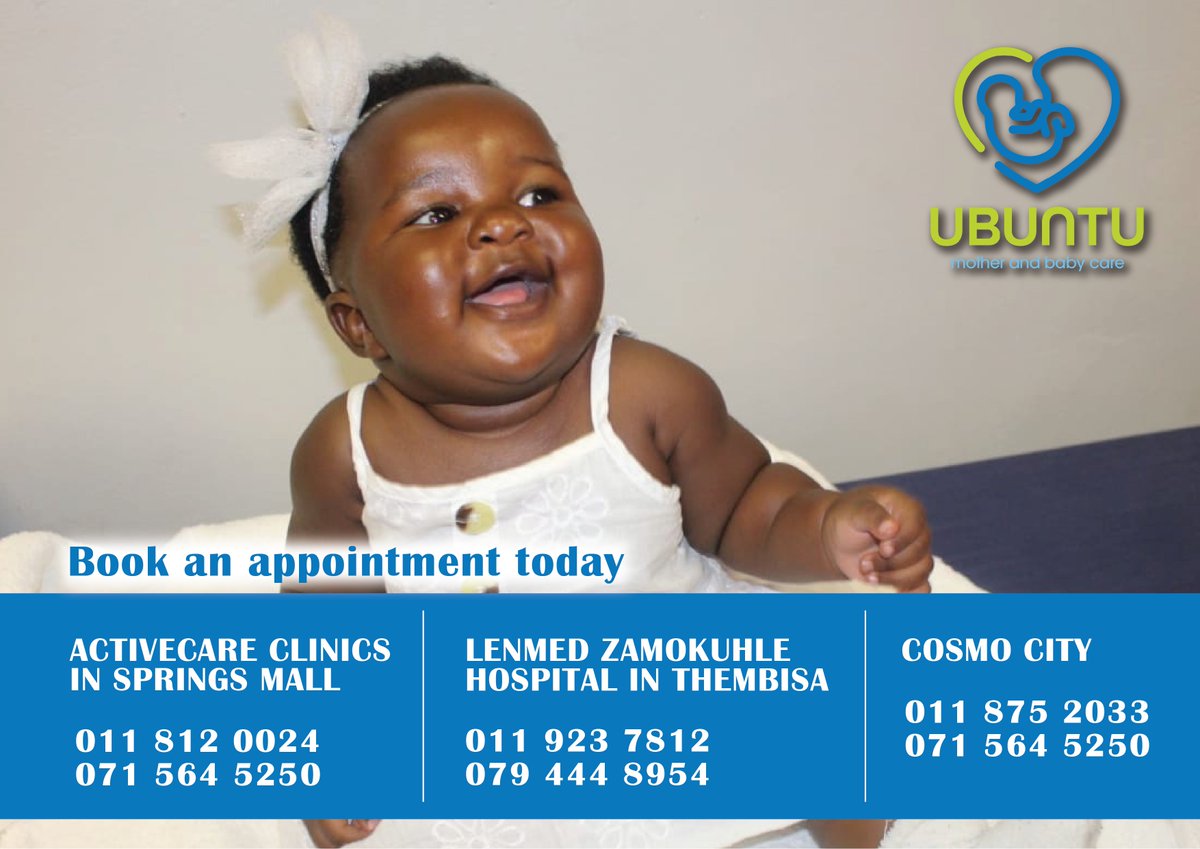 CareUbuntu's tweet photo. A healthy baby is a happy baby!
.
.
.
.
#ubuntumotherandbabycare #wecare #newbeginnings #antenatalcare #postnatalcare #housecalls #4dscans #healthfirst #immunisation #contraceptives #pregnancy #babyhealth #motherhealth #cosmocity #thembisa #springsmall #babykicks #babymovements https://t.co/uxq4FKzNMu