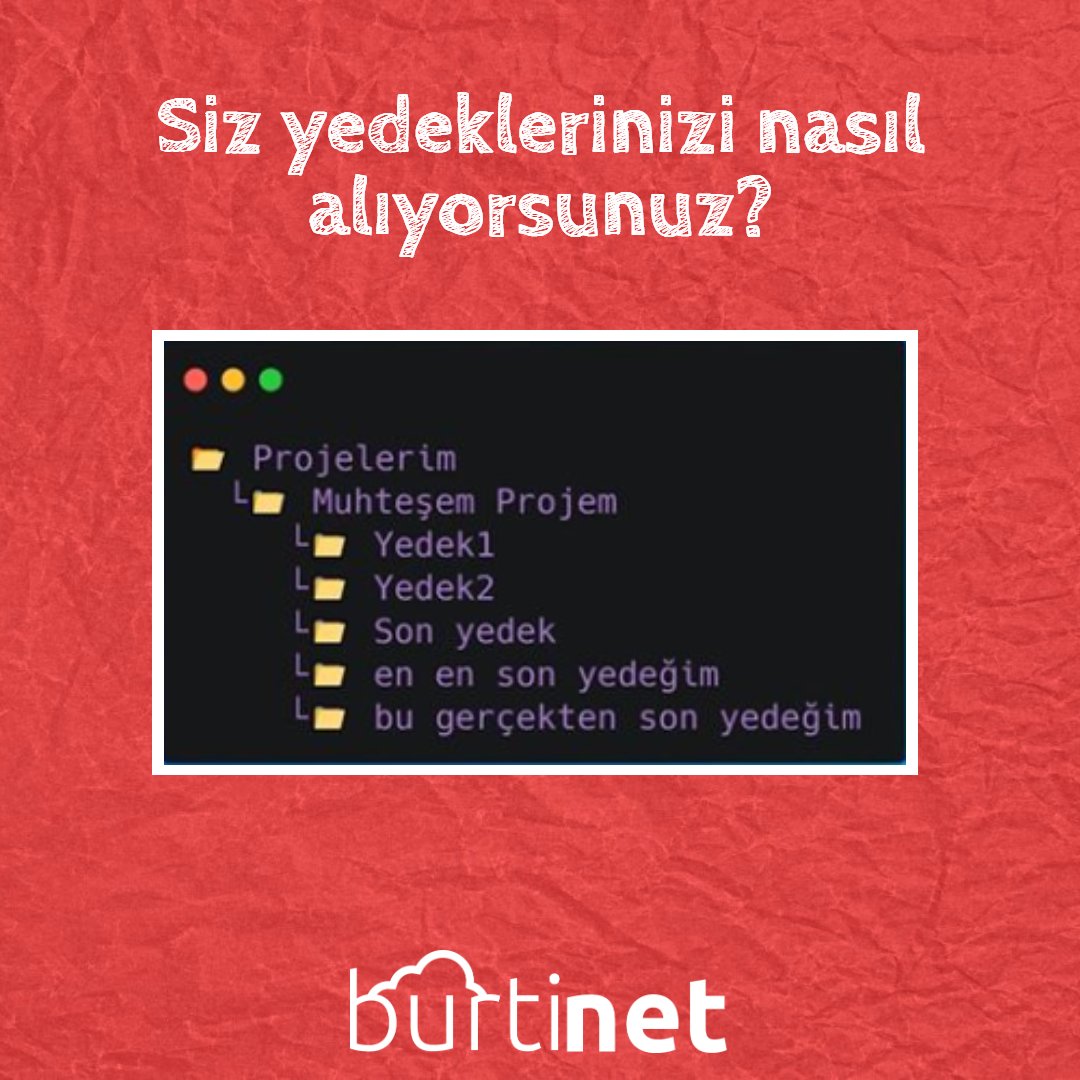 BurtiNET's tweet photo. Bir yazılımcının projesinin yedekleri... 

Peki siz nasıl yedek alıyorsunuz?

#yazılım #backup #hosting https://t.co/egSglqBSrr