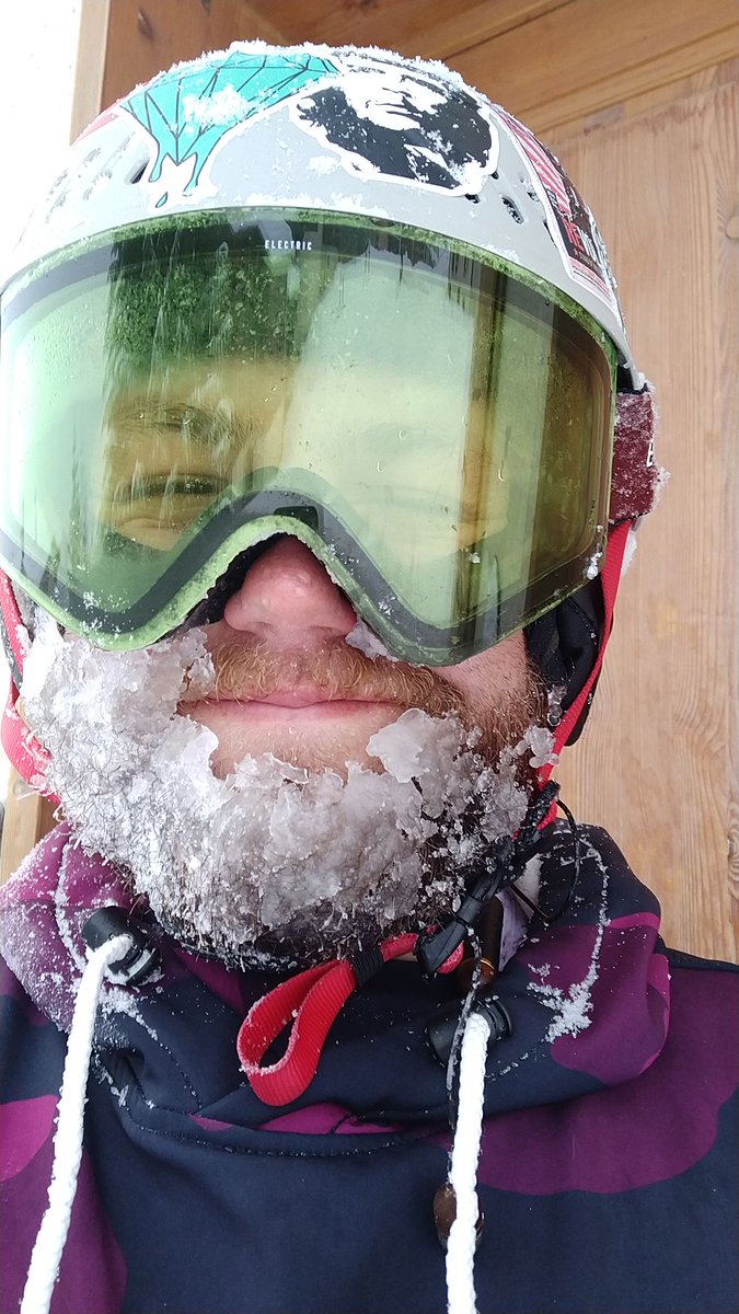 The hazard of skiing in BIG SNOW! Our Plan Peisey rep, Josh, is is measuring the snow fall using the "frozen beard method"! Are you in resort now? Send us your best snow photos!