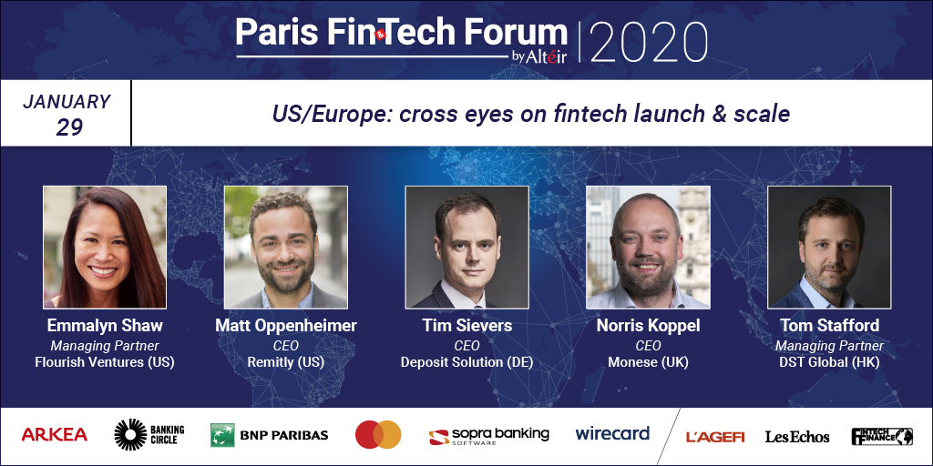 ParisFinForum's tweet photo. 📣 5MIN !! before US/Europe: cross eyes on fintech launch & scale With @EmmalynShaw Managing Partner @FlourishVC @matt_oppy CEO @remitly #TimSievers CEO @DepositPioneers @NorrisKoppel CEO @monese TomStaffordManaging Partner DST Global Moderated by #SteveMcLaughlin https://t.co/2ggrXtPPZX